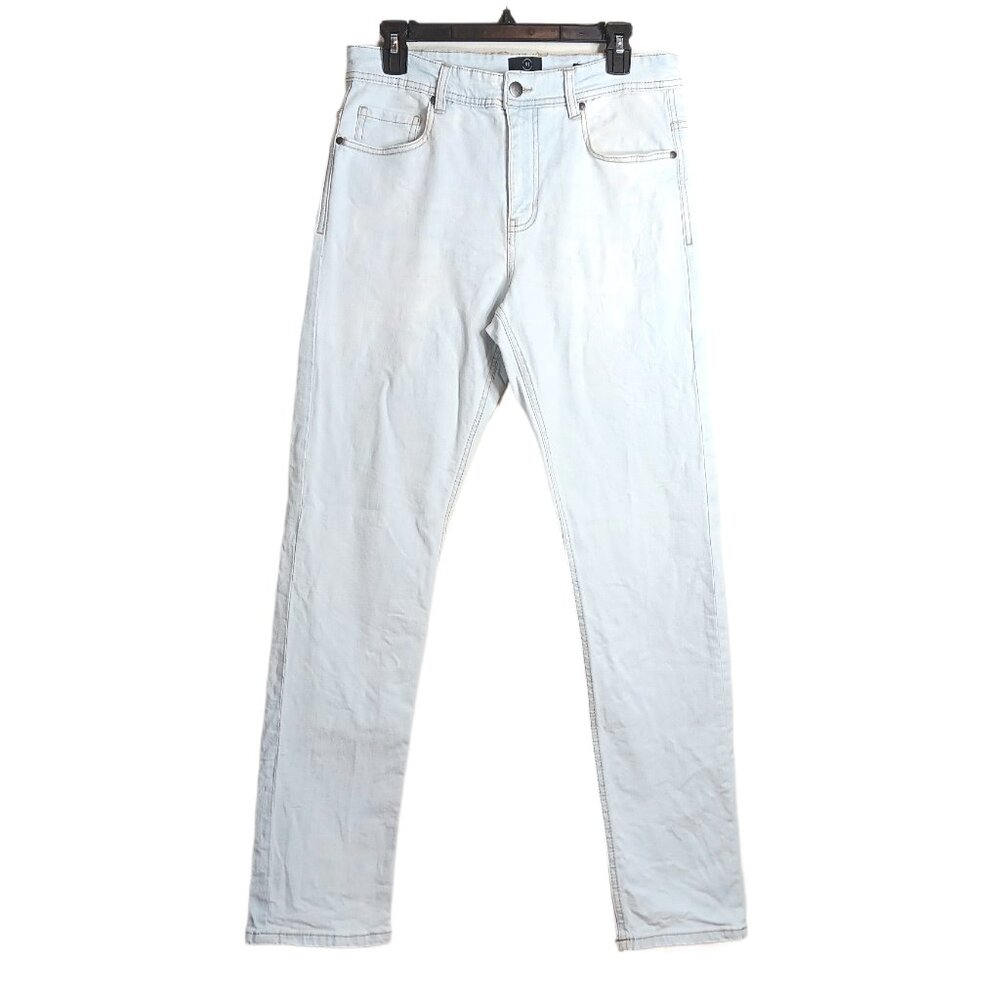 Men's Light Wash Slim Jeans - White